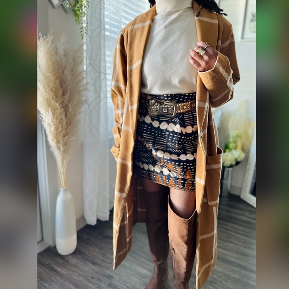 Plaid Pocketed Women’s Coat 2X - Picture 4 of 6